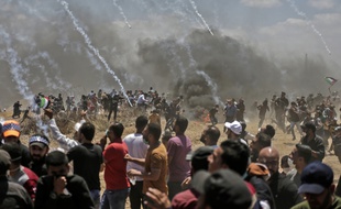 Au moins 58 Palestiniens ont été tués lors de heurts avec l'armée israélienne dans la Bande de Gaza, le 14 mai 2018.