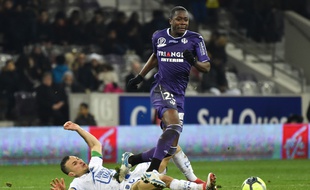 Le milieu de terrain du TFC Giannelli Imbula contre Troyes, le 27 janvier 2018 au Stadium de Toulouse.