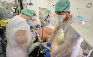 Une personne hospitalisée en réanimation à l'hôpital Purpan de Toulouse pour cause de Covid-19.