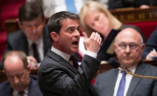 Le Premier ministre Manuel Valls, le 4 mai 2016 à l'Assemblée nationale à Paris