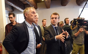 Patrick Vignal avec Emmanuel Macron, en mai 2016.