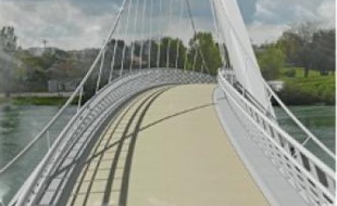 La future passerelle de Décines.