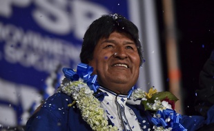 Evo Morales lors d'un meeting, le 16 octobre 2019.