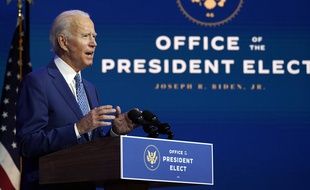 Discours du Président-élu, Joe Biden, au Queen Theatre de Wilmington, dans le Delaware, aux États-Unis.