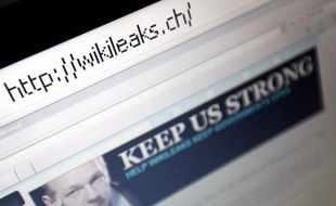 La page d'accueil de WikiLeaks.ch