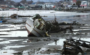 Le port de Soma, près de Fukushima au Japon, le 23 mars 2011 après le tsunami.