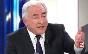 Dominique Strauss-Kahn sur le plateau du journal de France 2, le 20 février 2011