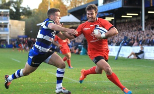 L'ailier du Stade Toulousain Maxime Médard lors du match de Champions Cup au Recreation Ground de Bath, le 25 octobre 2014.