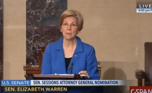 Elizabeth Warren se fait interrompre au Sénat