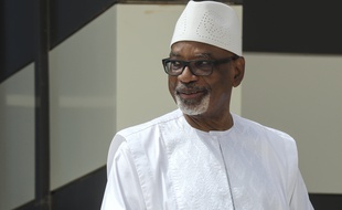 L'ancien président du Mali Ibrahim Boubacar Keïta, à Nouakchott le 1er juillet 2020.