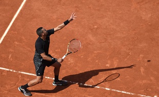 Le Français Jo-Wilfried Tsonga, le 27 mai 2015, à Roland-Garros.
