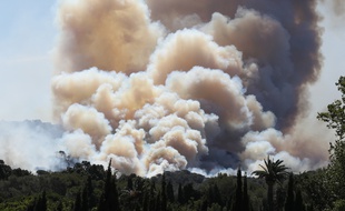 Le feu à la Croix-Valmer dans le Var qui continue de progresser.