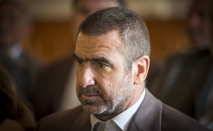 Eric Cantona sur le tournage du film