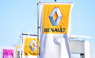 Un drapeau aux couleurs de Renault