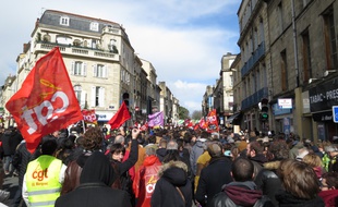 Manifestation bordelaise contre le projet de loi El Khomri.