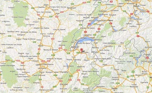 Google map de Bonneville (Haute-Savoie)