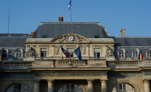 Paris le 27 mars 2012. Illustration facade du Conseil d'Etat sur la place du palais royal a Paris.