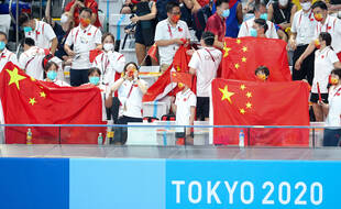 La délégation chinoise sait se transformer en kop bruyant à la natation.