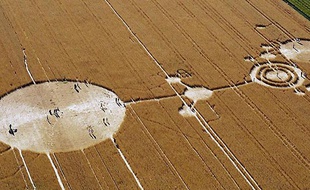 Vue aérienne d'un champs aux alentours de Rockville, aux Etats-Unis, le 5 juillet 2003.