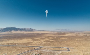 Un test de ballon-Internet de Loon (Google) dans le Nevada.