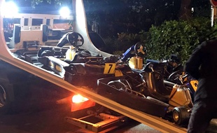 Les policiers ont saisi 8 karts à Villeneuve d'Ascq.