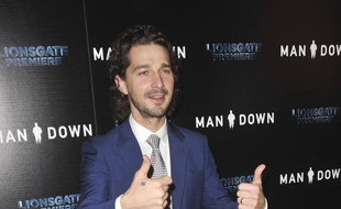 L'acteur Shia LaBeouf à l'avant-première de Man Down à Los Angeles