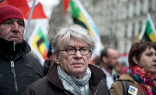 Jean-Claude Mailly, numéro 1 de Force Ouvrière, le 24 mars 2016 à Paris.