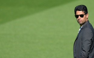Nasser Al-Khelaifi, le 14 avril 2015, au Camp-des-Loges, à Saint-Germain-en-Laye.