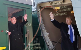 Kim Jong-un et Donald Trump se rendent à Hanoï pour leur second sommet (montage).