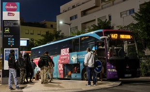 Une station Ouibus à Paris.