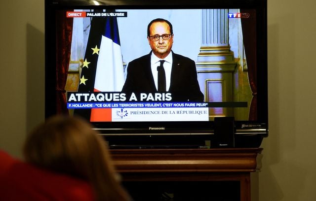 Le président de la République François Hollande s’est adressé à la nation après les attaques terroristes du 13 novembre 2015.