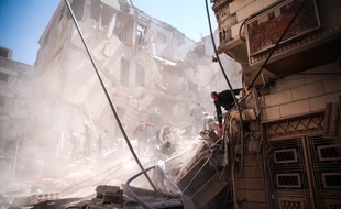 Le raid aérien a fait 58 morts dont 11 enfants, dans la ville de Khan Cheikhoun, le 4 avril 2017.