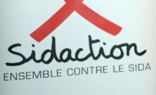 Le logo du Sidaction lors du lancement de la 16e édition, à Paris, le 3 mars 2010.