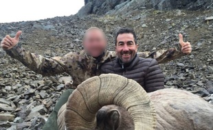 Luc Alphand lors de sa partie de chasse en Russie.