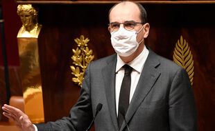 Jean Castex devant l'Assemblée nationale, le 29 octobre 2020.