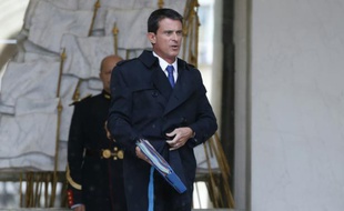 Manuel Valls à l'issue du conseil des ministres le 16 septembre 2015 à l'Elysée à Paris