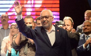 Le chef du parti islamiste tunisien Rached Ghannouchi, le 24 octobre 2014 à Tunis