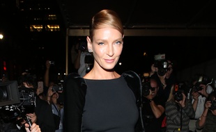 Uma Thurman lors de la Fashion Week de New York en septembre 2016