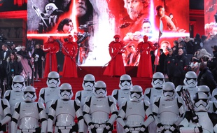 Sur le tapis rouge de l'avant-première de «Star Wars - Les derniers Jedi», à Londres, le 12 décembre 2017.