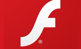 Le logo de Flash Player, d'Adobe.