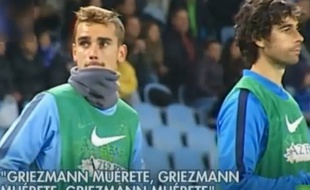 Antoine Griezmann, attaquant de l'Atletico Madrid, lors de l'échauffement de son équipe avant un match contre la Real Sociedad, le 9 novembre 2014.