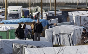 Le démantèlement de la «jungle» de Calais en mars 2016.