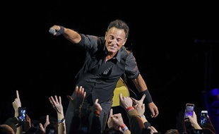 Le chanteur Bruce Springsteen en concert à Chicago le 19 janvier 2016