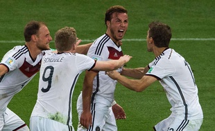 Mario Götze après son but victorieux face à l'Argentine, le 13 juillet 2014