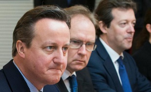 Le Premier ministre britannique David Cameron 16 février 2016 à Bruxelles