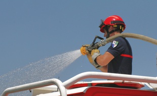Environ 200 pompiers sont mobilisés pour lutter contre l'incendie (illustration).