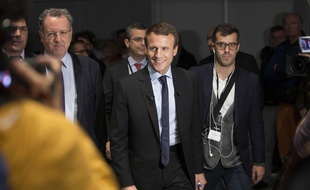 Emmanuel Macron et Ismaël Emelien (à droite) en 2016.