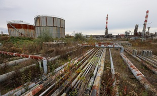 La friche de la raffinerie de Reichstett. Le 04 novembre 2014.