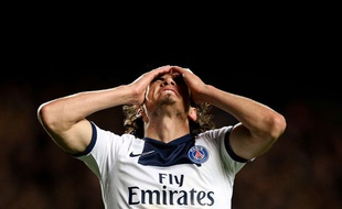 Edinson Cavani lors du match contre Chelsea le 8 avril 2014.