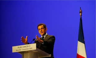 Nicolas Sarkozy lors de la présentation de ses mesures pour 2009-2013.